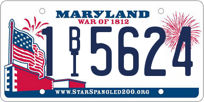 MD license plate 1BI5624