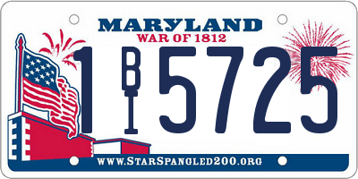 MD license plate 1BI5725
