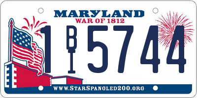 MD license plate 1BI5744