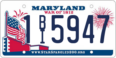 MD license plate 1BI5947