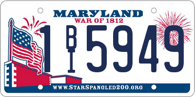 MD license plate 1BI5949