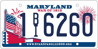 MD license plate 1BI6260