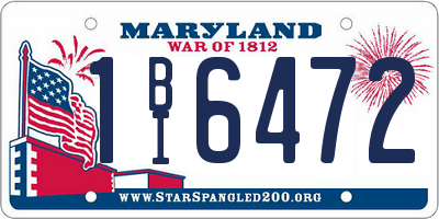 MD license plate 1BI6472