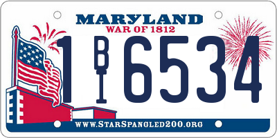 MD license plate 1BI6534