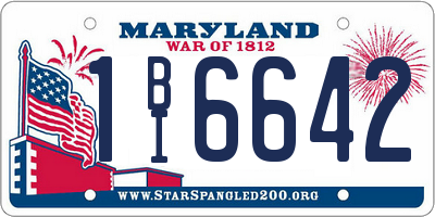 MD license plate 1BI6642