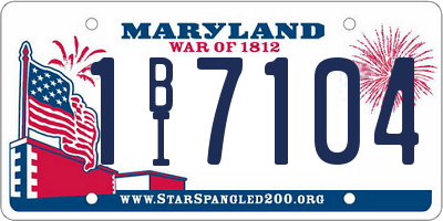 MD license plate 1BI7104