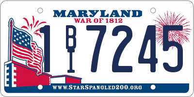 MD license plate 1BI7245