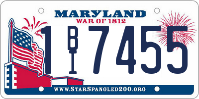 MD license plate 1BI7455
