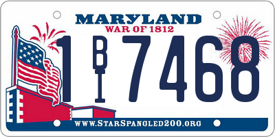 MD license plate 1BI7468