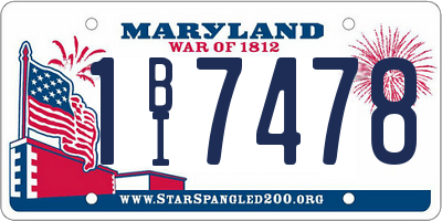 MD license plate 1BI7478