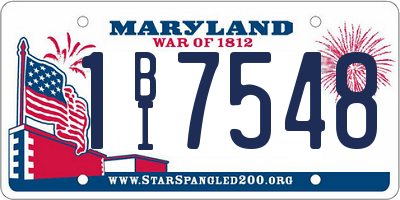 MD license plate 1BI7548