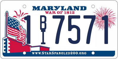 MD license plate 1BI7571