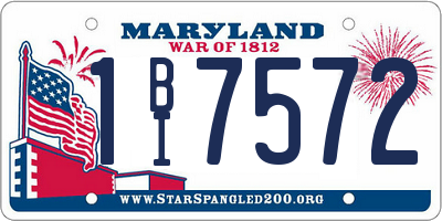 MD license plate 1BI7572