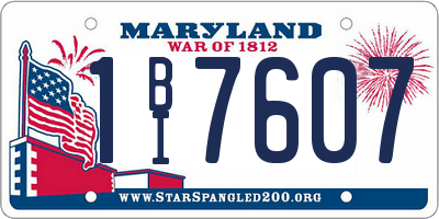 MD license plate 1BI7607