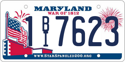 MD license plate 1BI7623