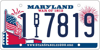 MD license plate 1BI7819
