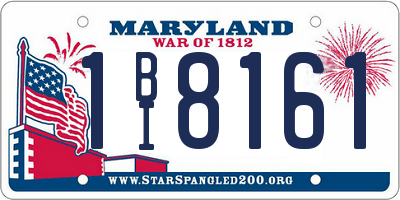 MD license plate 1BI8161