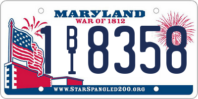 MD license plate 1BI8358