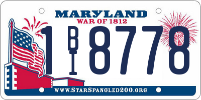 MD license plate 1BI8778