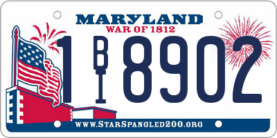 MD license plate 1BI8902