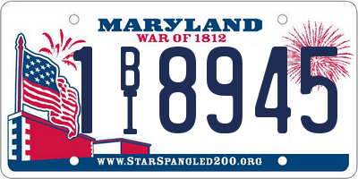 MD license plate 1BI8945