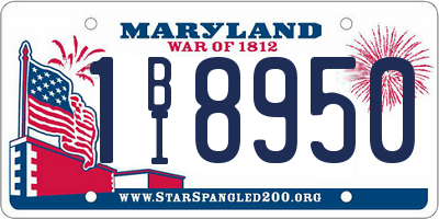 MD license plate 1BI8950