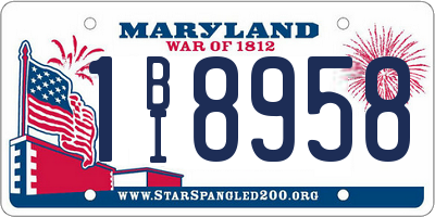 MD license plate 1BI8958