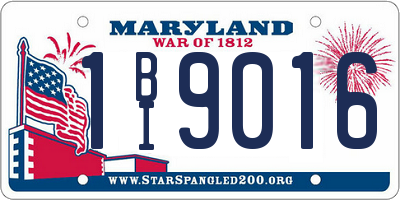 MD license plate 1BI9016