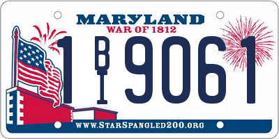 MD license plate 1BI9061