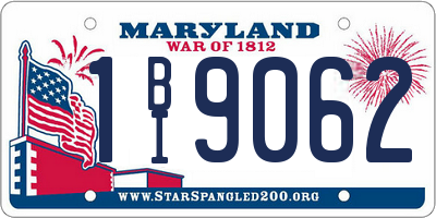MD license plate 1BI9062