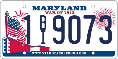 MD license plate 1BI9073