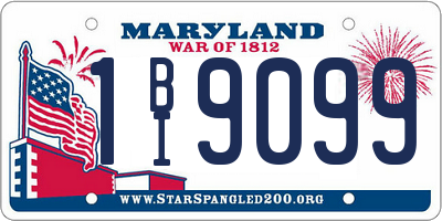 MD license plate 1BI9099