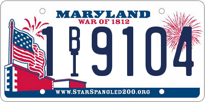 MD license plate 1BI9104