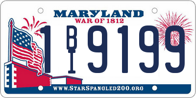 MD license plate 1BI9199