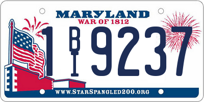 MD license plate 1BI9237