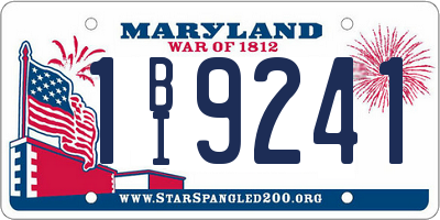 MD license plate 1BI9241