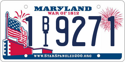 MD license plate 1BI9271