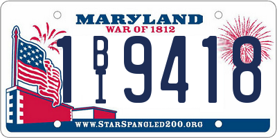MD license plate 1BI9418