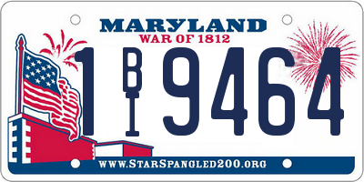 MD license plate 1BI9464