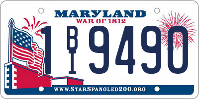 MD license plate 1BI9490