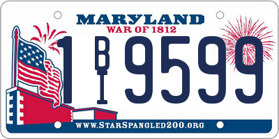 MD license plate 1BI9599