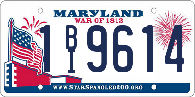 MD license plate 1BI9614