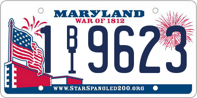 MD license plate 1BI9623