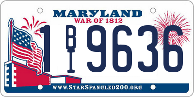 MD license plate 1BI9636