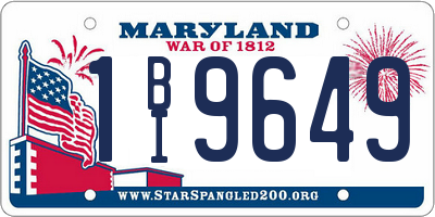 MD license plate 1BI9649