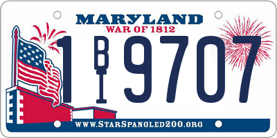 MD license plate 1BI9707