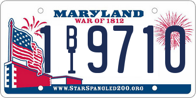 MD license plate 1BI9710