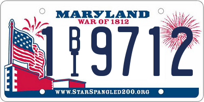 MD license plate 1BI9712
