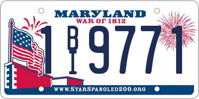 MD license plate 1BI9771