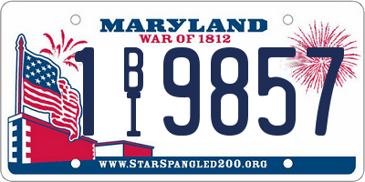 MD license plate 1BI9857